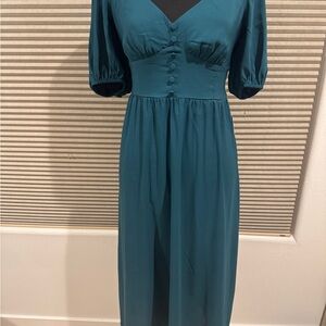 NWT- Express Elegant Teal Dress - Size XS